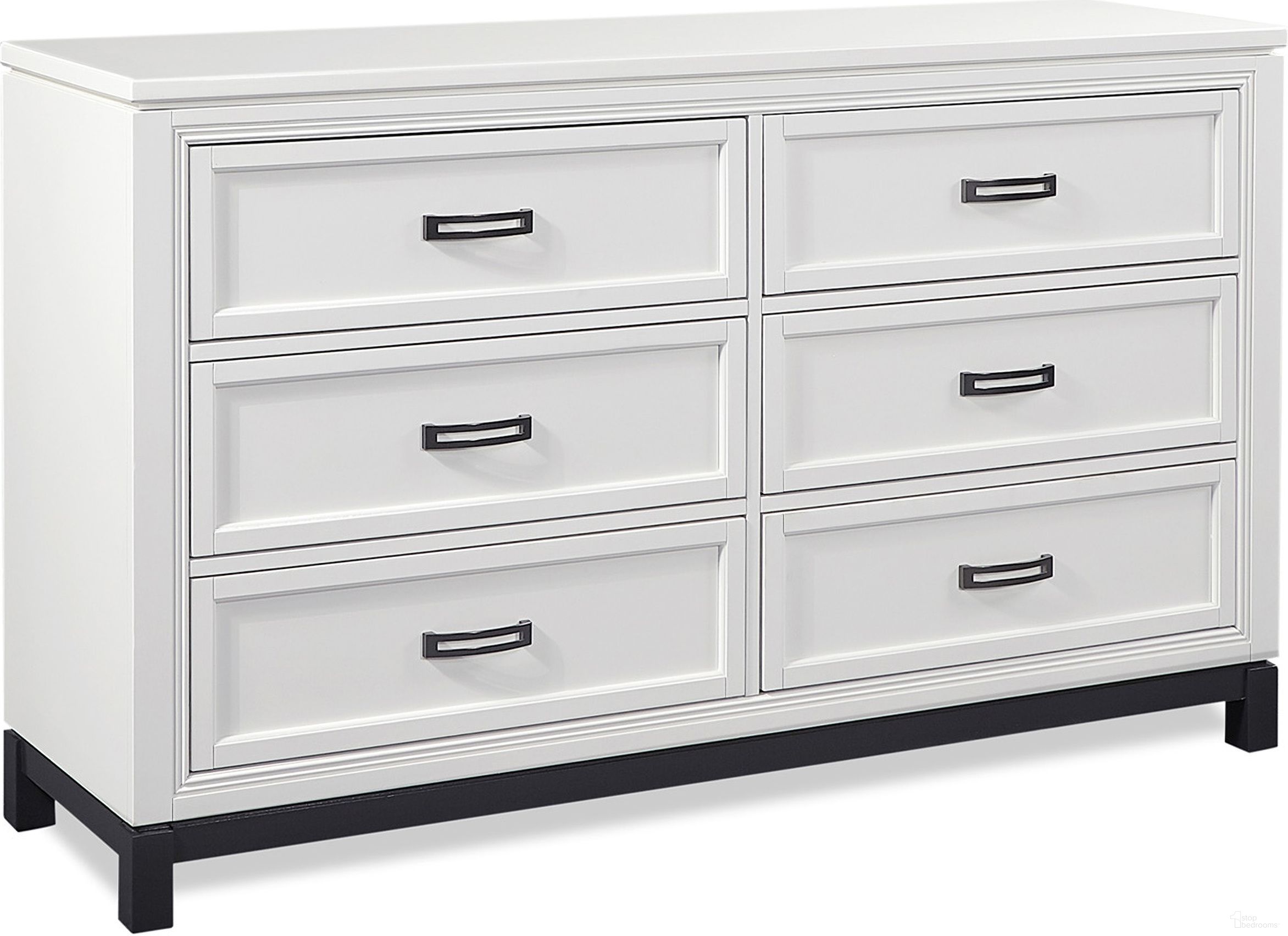 The appearance of Hyde Park Dresser In White designed by Aspenhome in the transitional interior design. This white piece of furniture  was selected by 1StopBedrooms from Hyde Park Collection to add a touch of cosiness and style into your home. Sku: I32-453-WHT-1. Material: Wood.