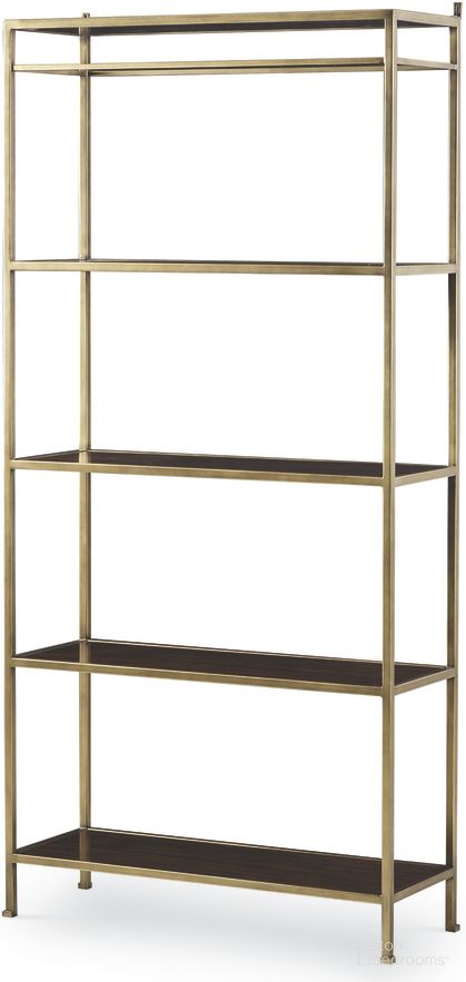 The appearance of Hyde Park Etagere 38 x 14 x 80 In London Brown designed by Century Furniture in the transitional interior design. This london brown piece of furniture  was selected by 1StopBedrooms from Details Occasional Collection to add a touch of cosiness and style into your home. Sku: CSA-402-7. Material: Walnut Veneer.
