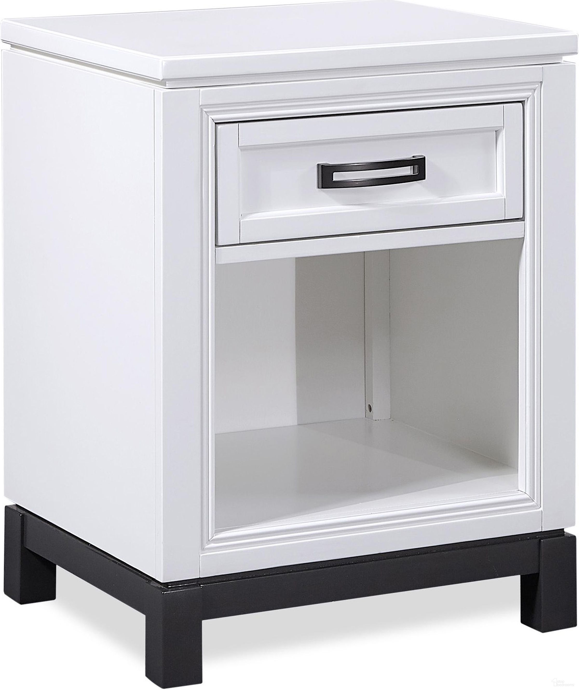 The appearance of Hyde Park Nightstand In White designed by Aspenhome in the transitional interior design. This white piece of furniture was selected by 1StopBedrooms from Hyde Park Collection to add a touch of cosiness and style into your home. Sku: I32-451N-WHT-1. Material: Wood.
