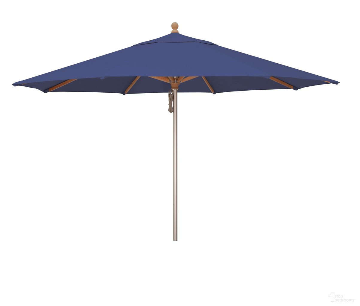 Ibiza 11' Wood and Aluminum Umbrella In Sky Blue