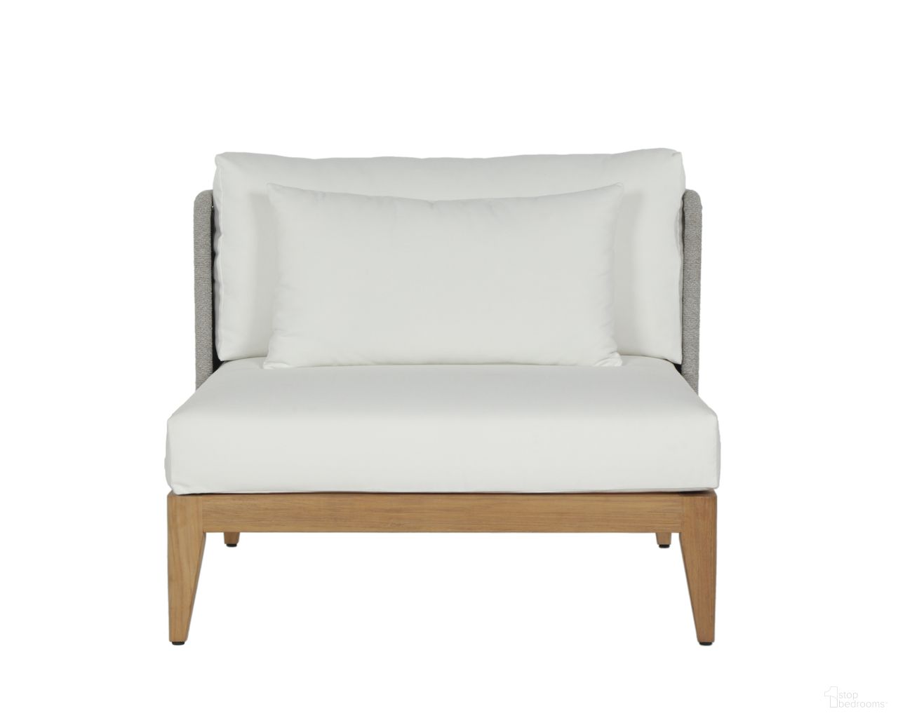 Ibiza Armless Chair In Natural and Stinson White