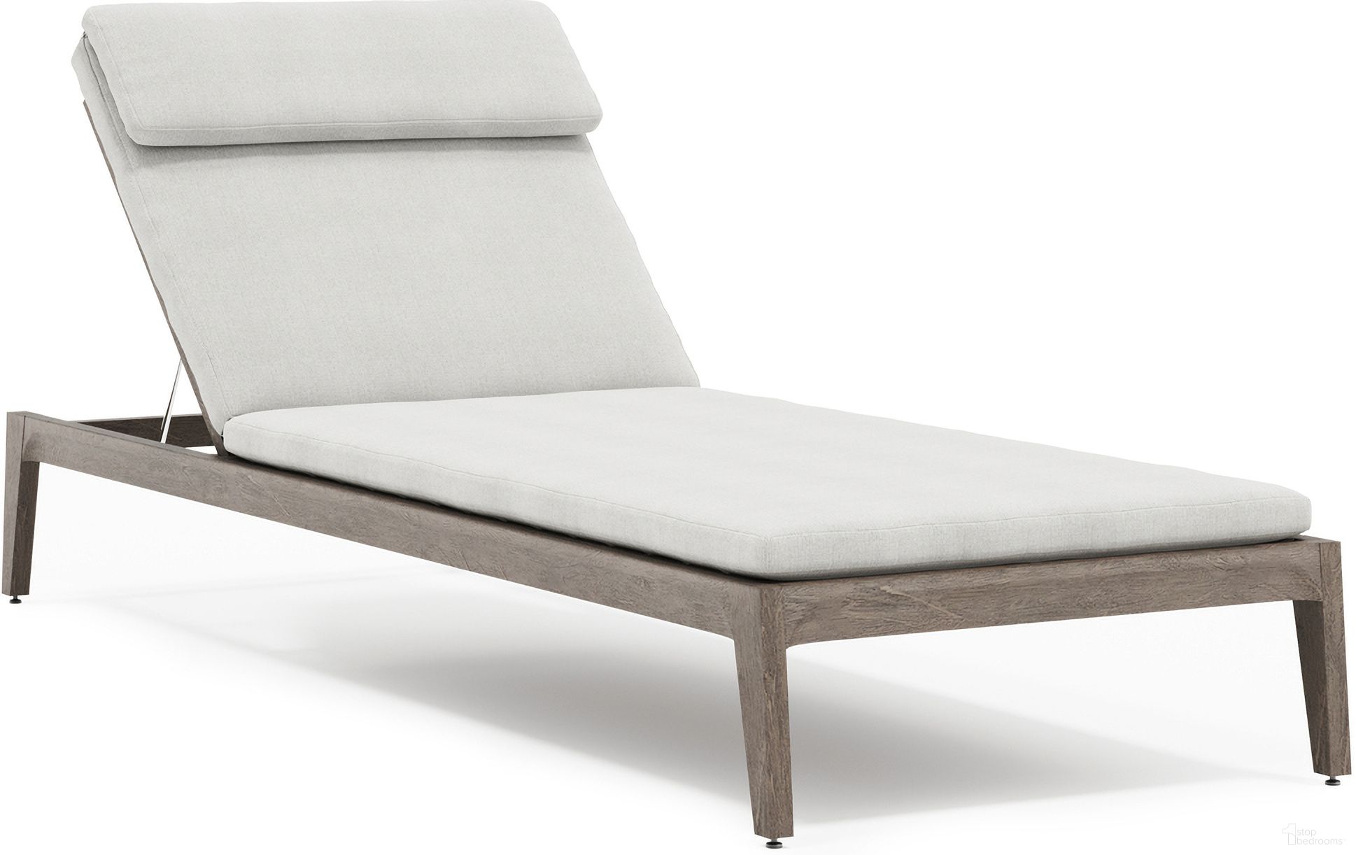 The appearance of Ibiza Chaise designed by Bernhardt in the modern / contemporary interior design. This weathered teak solid piece of furniture  was selected by 1StopBedrooms from Ibiza Collection to add a touch of cosiness and style into your home. Sku: O1029A. Material: Wood. Upholstery Material: Solid Fabric.