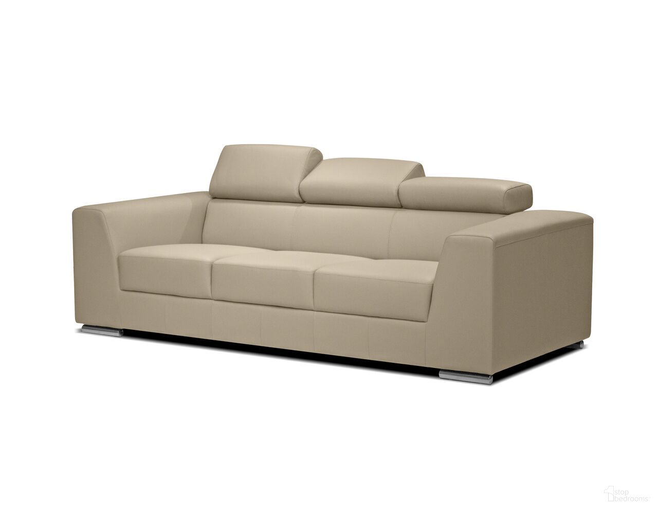The appearance of Icon Sofa Adjustable Headreat / Polished Steel Legs In Wheat designed by Mobital in the interior design. This wheat piece of furniture was selected by 1StopBedrooms from Icon Collection to add a touch of cosiness and style into your home. Sku: SOF-ICON-WHEA-PREMI. Material: Leather.