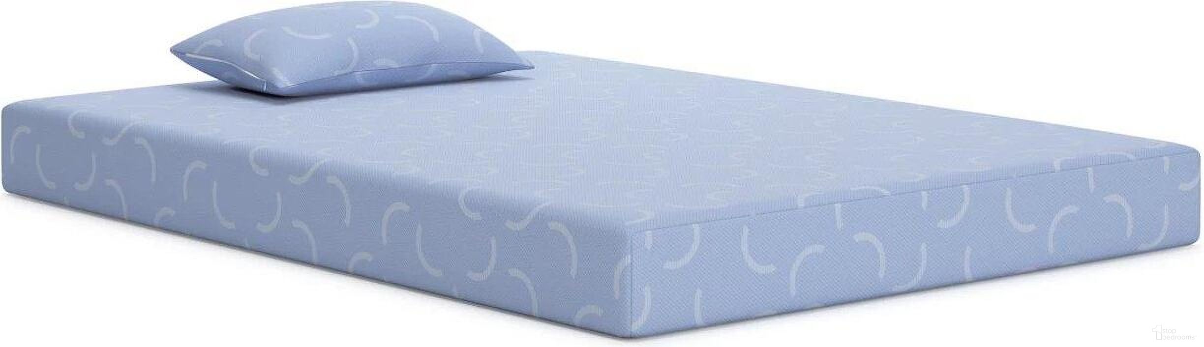 The appearance of iKidz Ocean Full Mattress and Pillow Set of 2 In Blue designed by Signature Design by Ashley in the traditional interior design. This blue piece of furniture was selected by 1StopBedrooms from Ikidz Collection to add a touch of cosiness and style into your home. Sku: M43021. Material: Fabric. Bed Size: Full. Mattress Size: Full. Comfort Level: Firm. Mattress Top: Tight Top. Mattress Type: Memory Foam. Comfort Level: Firm. Mattress Thickness: 7".