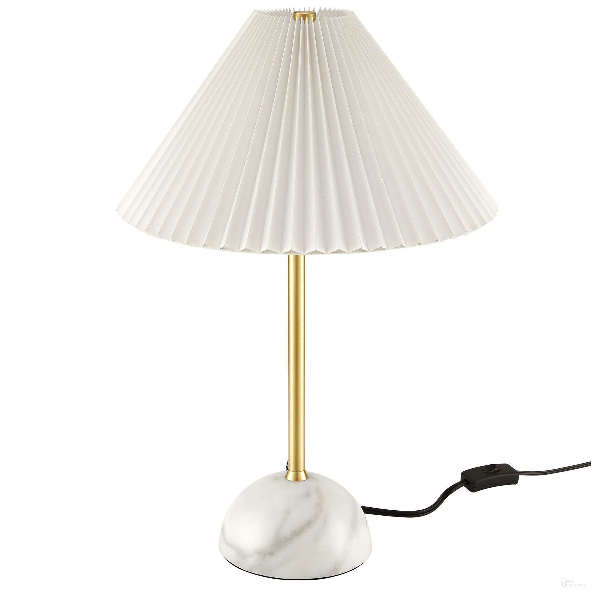Illusion Marble Dome Table Lamp In Brass