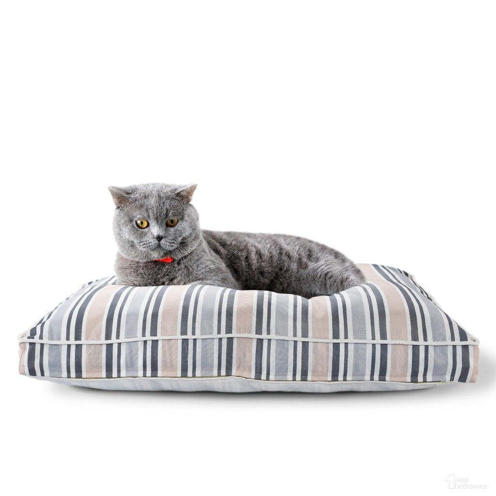 The appearance of Ilyra Neutral Striped Pillow Dog and Cat Bed with Removable Cover In Gray designed by Rajani Home in the modern / contemporary interior design. This gray piece of furniture was selected by 1StopBedrooms from Filo Collection to add a touch of cosiness and style into your home. Sku: 9C551208G49348. Material: Polyester.