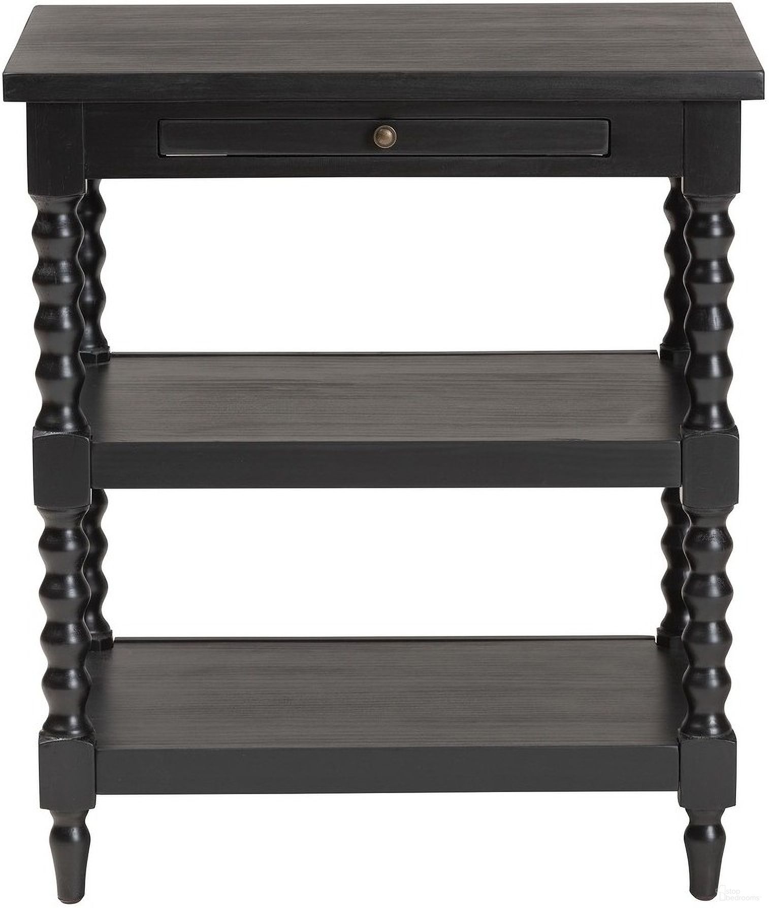 Imogene Wood End Table In Black