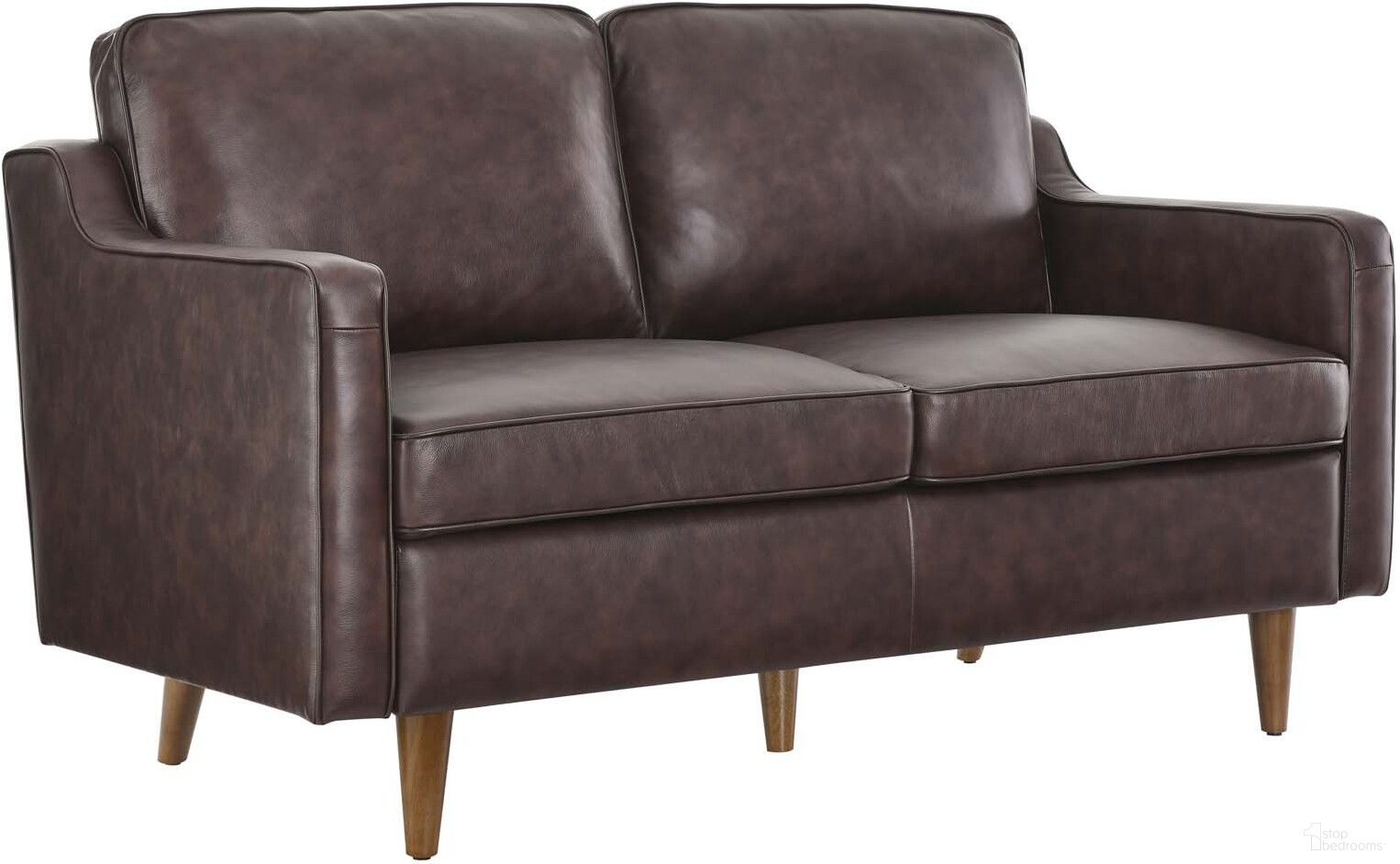 The appearance of Impart Genuine Leather Loveseat In Brown designed by Modway in the modern / contemporary interior design. This brown piece of furniture was selected by 1StopBedrooms from Impart Collection to add a touch of cosiness and style into your home. Sku: EEI-5554-BRN. Material: Wood.