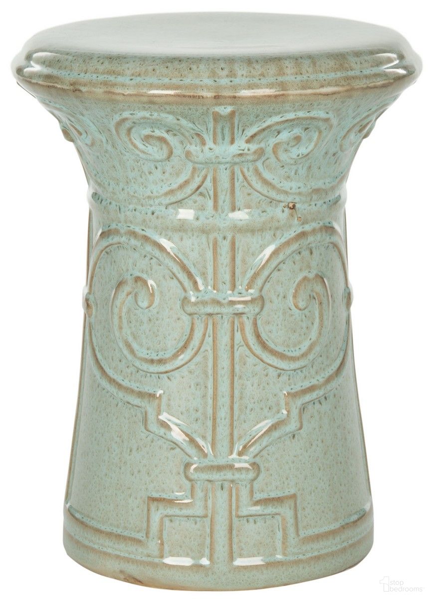 Imperial Re Blue Scroll Garden Stool