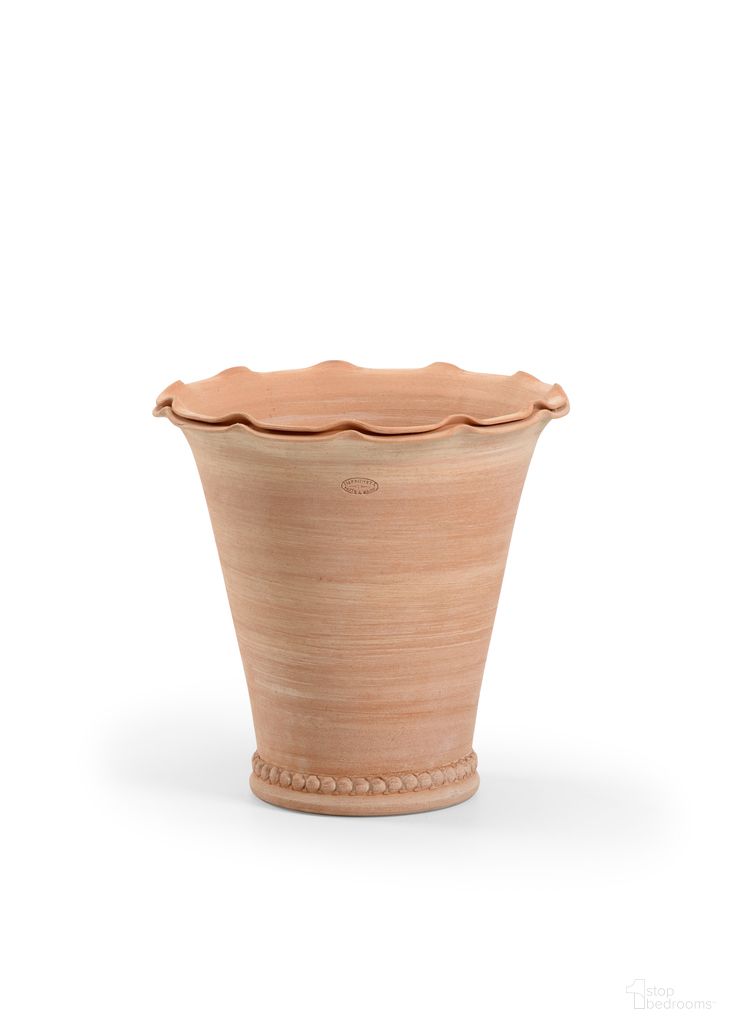 Impruneta Fluted Pot In Orange