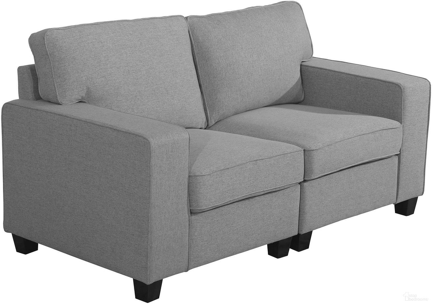 The appearance of Inaya 67 Inch Loveseat In Light Gray designed by Lilola Home in the modern / contemporary interior design. This light gray piece of furniture  was selected by 1StopBedrooms from Inaya Collection to add a touch of cosiness and style into your home. Sku: 89120-L;89120-R. Material: Wood.