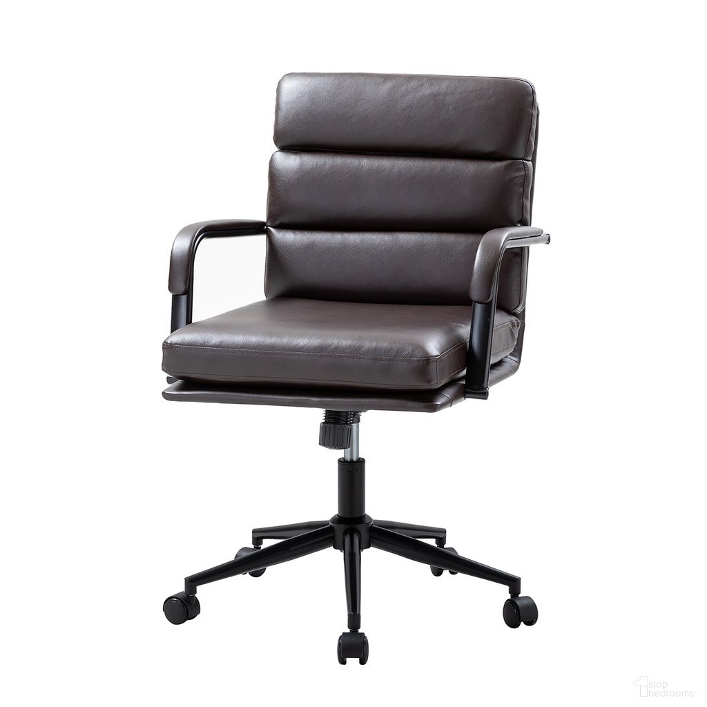 The appearance of Indigo Task Chair In Brown designed by Karat Home in the modern / contemporary interior design. This brown piece of furniture was selected by 1StopBedrooms from Indigo Collection to add a touch of cosiness and style into your home. Sku: OFM0868-BRN. Material: Faux Leather.