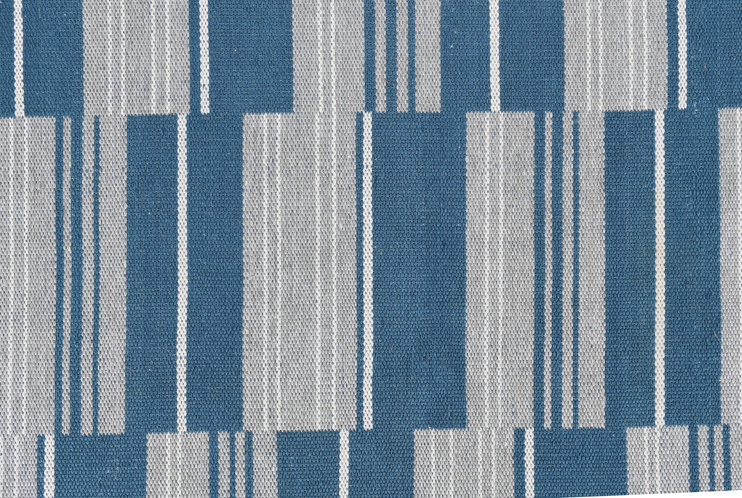 Indr/Outdr Colton Stripe Cabana 5x8 Rug In Blue