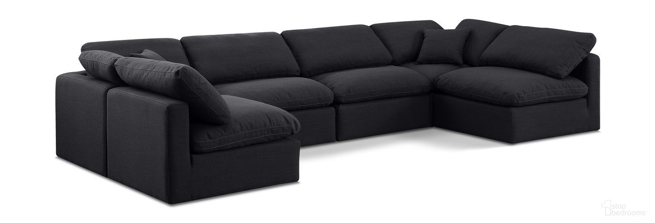 The appearance of Indulge Linen Textured Fabric 6 Piece Modular Sectional In Black designed by Meridian in the modern / contemporary interior design. This black piece of furniture was selected by 1StopBedrooms from Indulge Collection to add a touch of cosiness and style into your home. Sku: 141Black-Armless;141Black-Armless;141Black-Armless;141Black-Armless;141Black-Corner;141Black-Corner. Material: Linen.