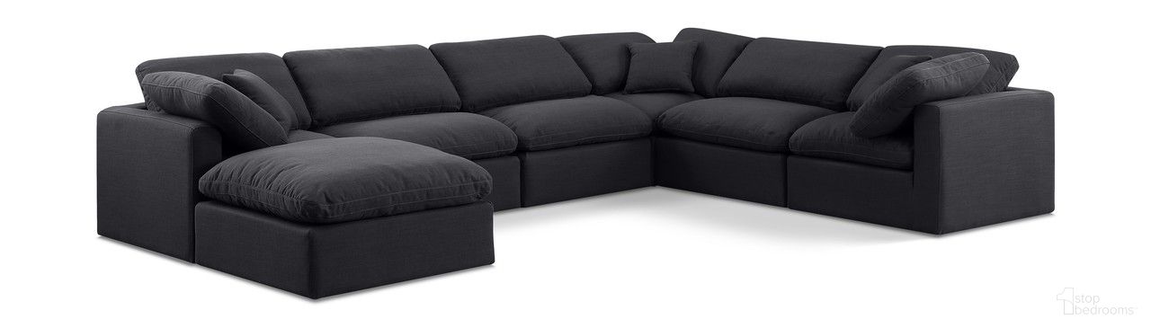 The appearance of Indulge Linen Textured Fabric 7 Piece Modular Sectional In Black designed by Meridian in the modern / contemporary interior design. This black piece of furniture was selected by 1StopBedrooms from Indulge Collection to add a touch of cosiness and style into your home. Sku: 141Black-Armless;141Black-Armless;141Black-Armless;141Black-Corner;141Black-Corner;141Black-Corner;141Black-Ott. Material: Linen.