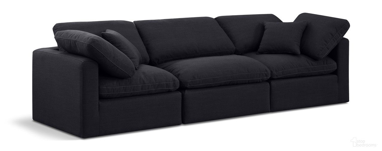 The appearance of Indulge Linen Textured Fabric 3 Piece Modular Sofa In Black designed by Meridian in the modern / contemporary interior design. This black piece of furniture was selected by 1StopBedrooms from Indulge Collection to add a touch of cosiness and style into your home. Sku: 141Black-Armless;141Black-Corner;141Black-Corner. Material: Wood.