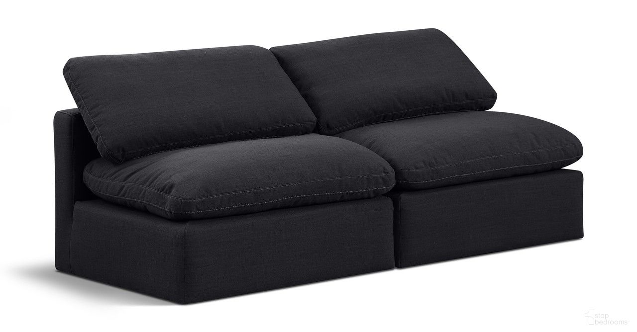 The appearance of Indulge Linen Textured Fabric 2 Piece Modular Sofa In Black designed by Meridian in the modern / contemporary interior design. This black piece of furniture was selected by 1StopBedrooms from Indulge Collection to add a touch of cosiness and style into your home. Sku: 141Black-Armless;141Black-Armless. Material: Wood.