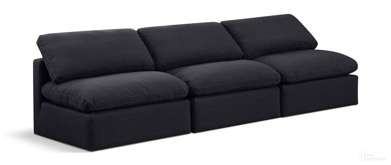 The appearance of Indulge Linen Textured Fabric 3 Piece Modular Sofa In Black designed by Meridian in the modern / contemporary interior design. This black piece of furniture was selected by 1StopBedrooms from Indulge Collection to add a touch of cosiness and style into your home. Sku: 141Black-Armless;141Black-Armless;141Black-Armless. Material: Wood.