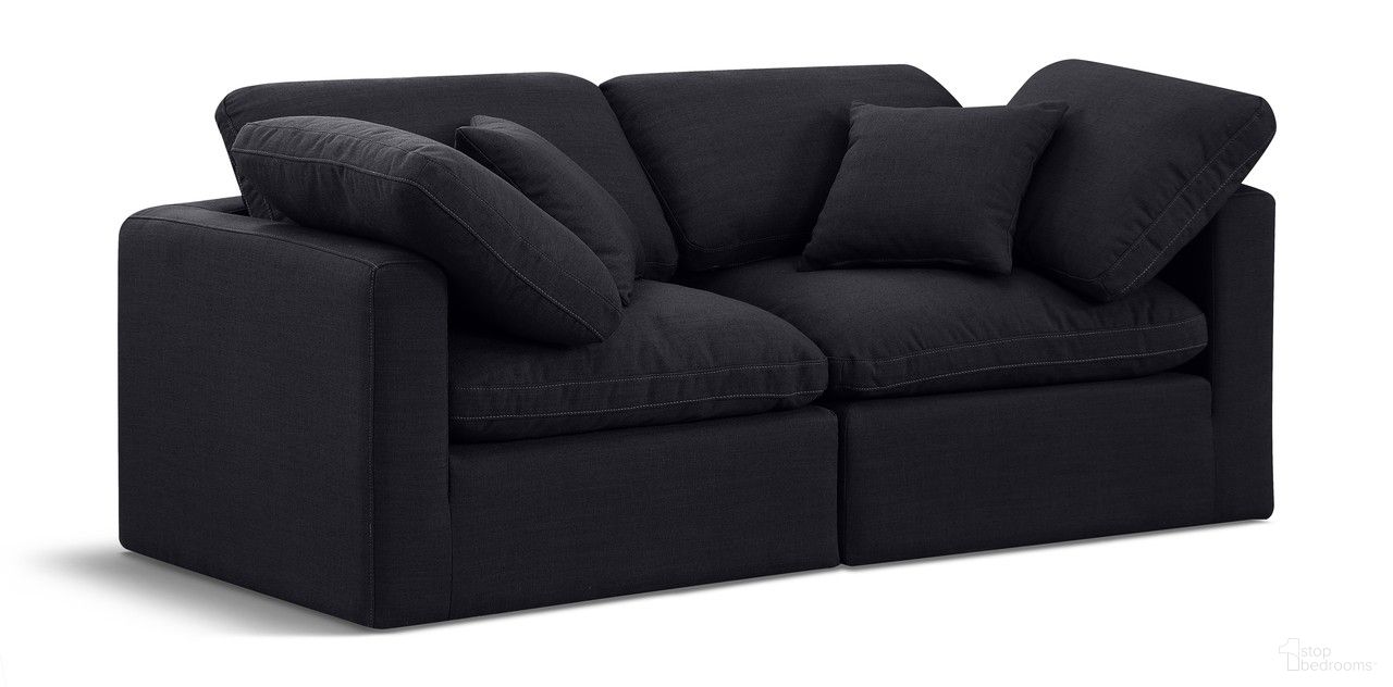 The appearance of Indulge Linen Textured Fabric 2 Piece Modular Sofa In Black designed by Meridian in the modern / contemporary interior design. This black piece of furniture was selected by 1StopBedrooms from Indulge Collection to add a touch of cosiness and style into your home. Sku: 141Black-Corner;141Black-Corner. Material: Wood.
