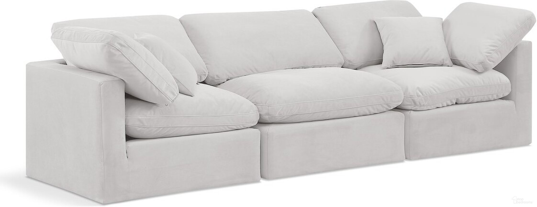 The appearance of Indulge 3 Piece Modular Sofa In Cream Velvet designed by Meridian in the modern / contemporary interior design. This cream velvet piece of furniture was selected by 1StopBedrooms from Indulge Collection to add a touch of cosiness and style into your home. Sku: 147Cream-Armless;147Cream-Corner;147Cream-Corner. Material: Wood.