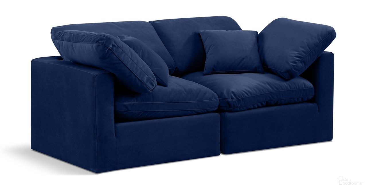 The appearance of Indulge 2 Piece Modular Sofa In Navy Velvet designed by Meridian in the modern / contemporary interior design. This navy velvet piece of furniture was selected by 1StopBedrooms from Indulge Collection to add a touch of cosiness and style into your home. Sku: 147Navy-Corner;147Navy-Corner. Material: Velvet.
