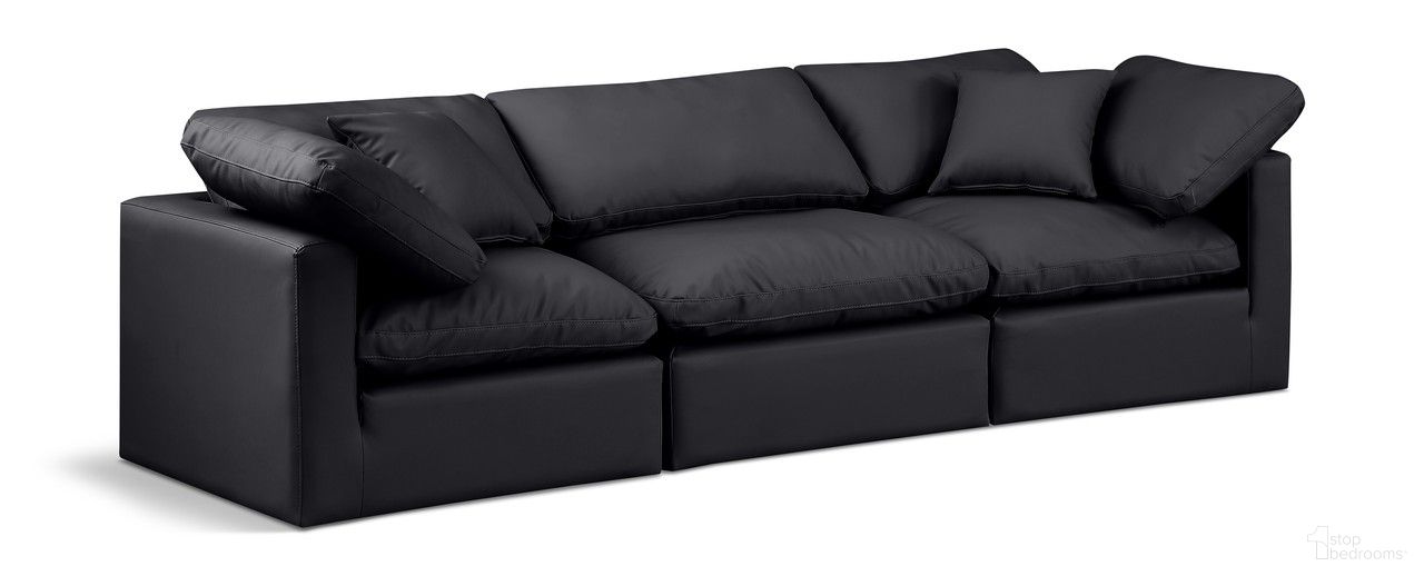 The appearance of Indulge Vegan Leather 3 Piece Modular Sofa In Black designed by Meridian in the modern / contemporary interior design. This black piece of furniture was selected by 1StopBedrooms from Indulge Collection to add a touch of cosiness and style into your home. Sku: 146Black-Armless;146Black-Corner;146Black-Corner. Material: Wood.