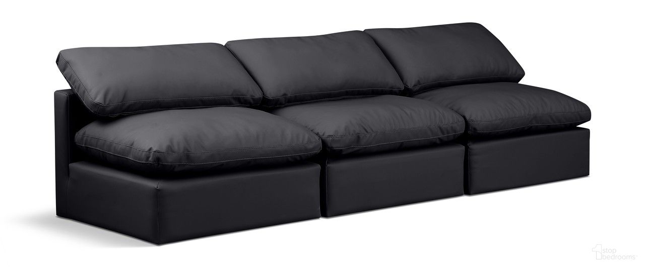 The appearance of Indulge Vegan Leather 3 Piece Modular Sofa In Black designed by Meridian in the modern / contemporary interior design. This black piece of furniture  was selected by 1StopBedrooms from Indulge Collection to add a touch of cosiness and style into your home. Sku: 146Black-Armless;146Black-Armless;146Black-Armless. Material: Wood.