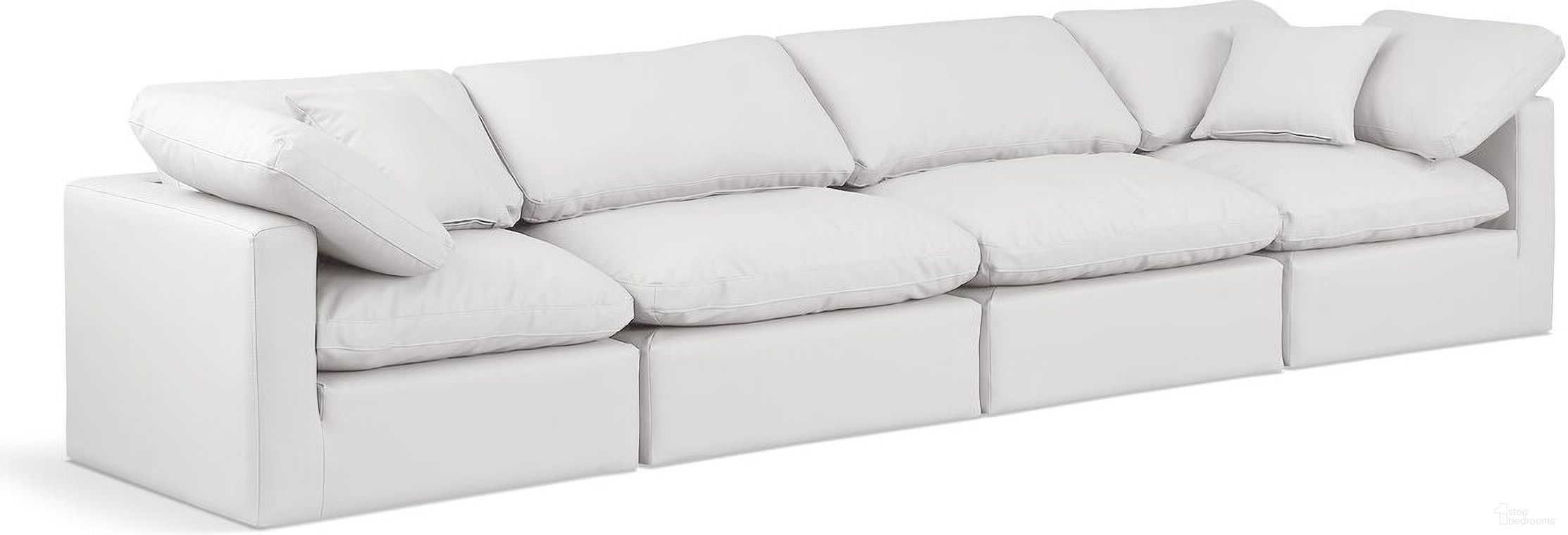 The appearance of Indulge Vegan Leather 4 Piece Modular Sofa In Cream designed by Meridian in the modern / contemporary interior design. This cream piece of furniture was selected by 1StopBedrooms from Indulge Collection to add a touch of cosiness and style into your home. Sku: 146Cream-Armless;146Cream-Armless;146Cream-Corner;146Cream-Corner. Material: Wood.