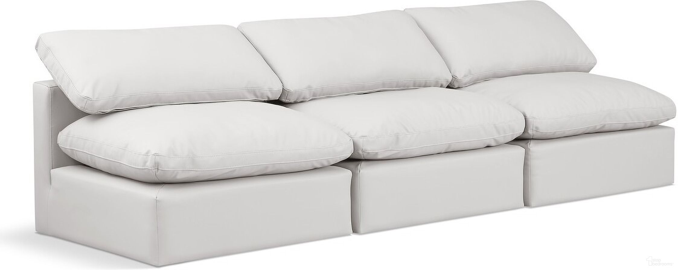 The appearance of Indulge Vegan Leather 3 Piece Modular Sofa In Cream designed by Meridian in the modern / contemporary interior design. This cream piece of furniture was selected by 1StopBedrooms from Indulge Collection to add a touch of cosiness and style into your home. Sku: 146Cream-Armless;146Cream-Armless;146Cream-Armless. Material: Wood.