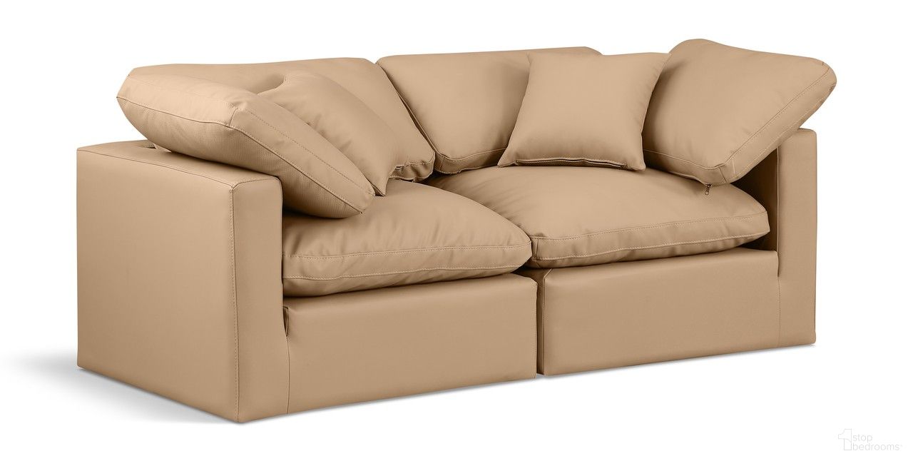 The appearance of Indulge Vegan Leather 2 Piece Modular Sofa In Tan designed by Meridian in the modern / contemporary interior design. This tan piece of furniture was selected by 1StopBedrooms from Indulge Collection to add a touch of cosiness and style into your home. Sku: 146Tan-Corner;146Tan-Corner. Material: Wood.