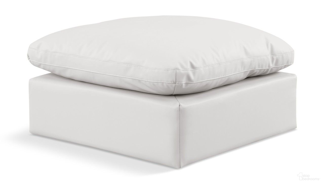 The appearance of Indulge Vegan Leather Ottoman In Cream designed by Meridian in the modern / contemporary interior design. This cream piece of furniture was selected by 1StopBedrooms from Indulge Collection to add a touch of cosiness and style into your home. Sku: 146Cream-Ott. Material: Leather.