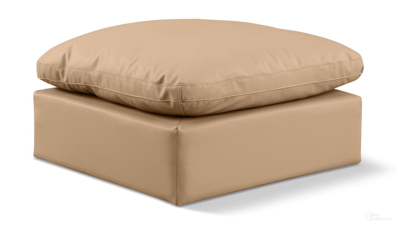 The appearance of Indulge Vegan Leather Ottoman In Tan designed by Meridian in the modern / contemporary interior design. This tan piece of furniture was selected by 1StopBedrooms from Indulge Collection to add a touch of cosiness and style into your home. Sku: 146Tan-Ott. Material: Leather.