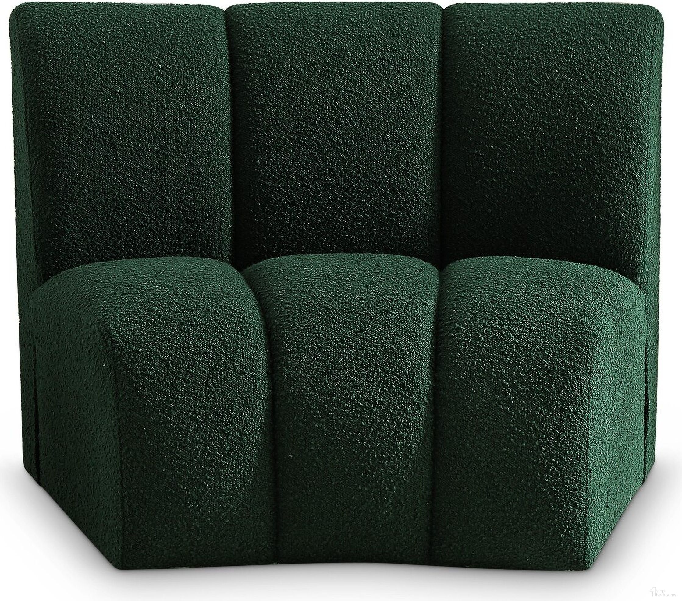 The appearance of Infinity Boucle Fabric Modular Chair In Green designed by Meridian in the modern / contemporary interior design. This green piece of furniture was selected by 1StopBedrooms from Infinity Collection to add a touch of cosiness and style into your home. Sku: 643Green-C. Material: Boucle.