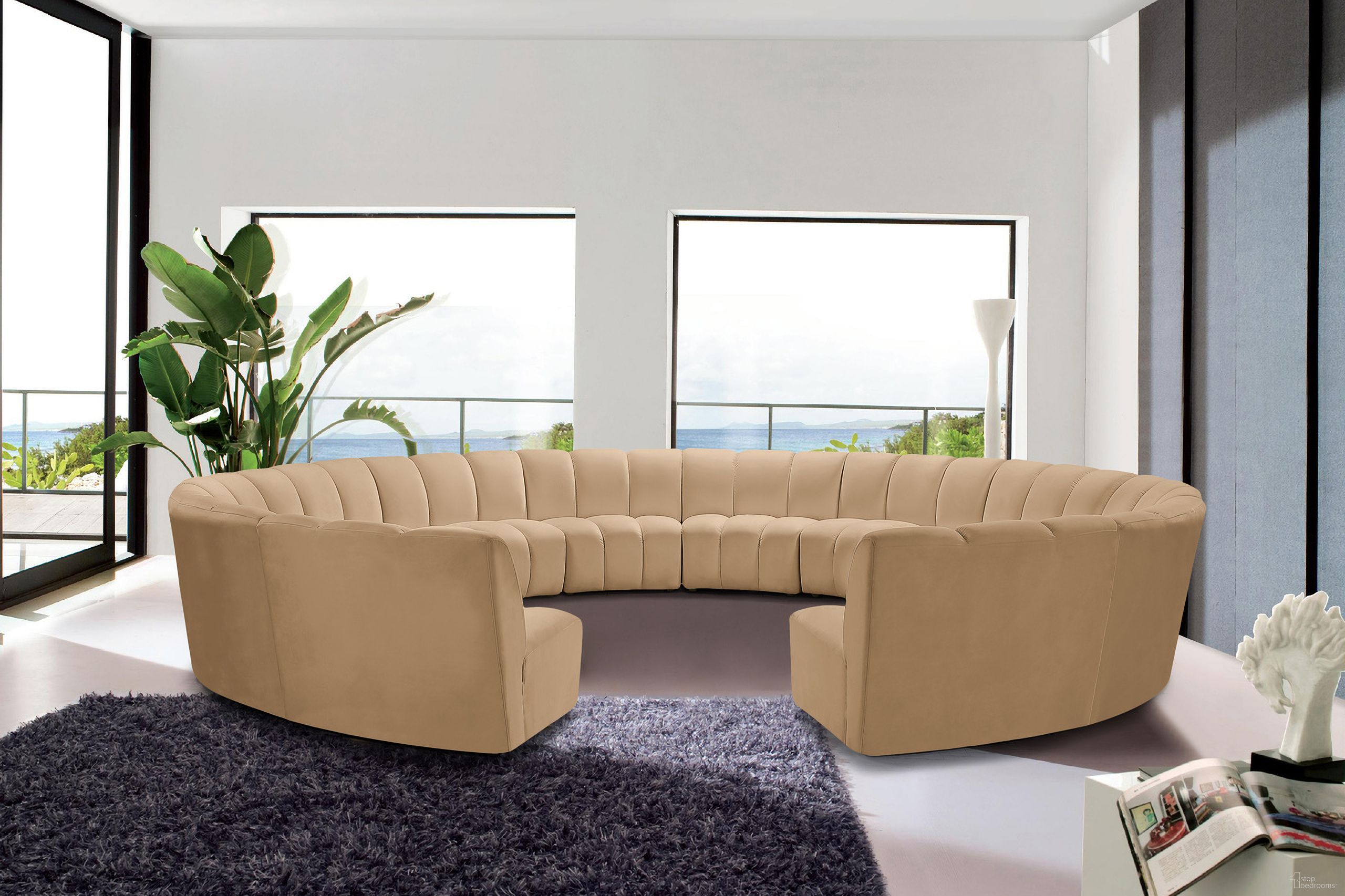 The appearance of Infinity Velvet 12 Piece Modular Sectional In Camel designed by Meridian in the modern / contemporary interior design. This camel piece of furniture  was selected by 1StopBedrooms from Infinity Collection to add a touch of cosiness and style into your home. Sku: 638Camel-C;638Camel-C;638Camel-C;638Camel-C;638Camel-C;638Camel-C;638Camel-C;638Camel-C;638Camel-C;638Camel-C;638Camel-C;638Camel-C. Material: Velvet.