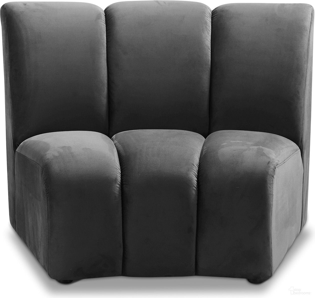 Infinity Velvet Modular Chair In Grey