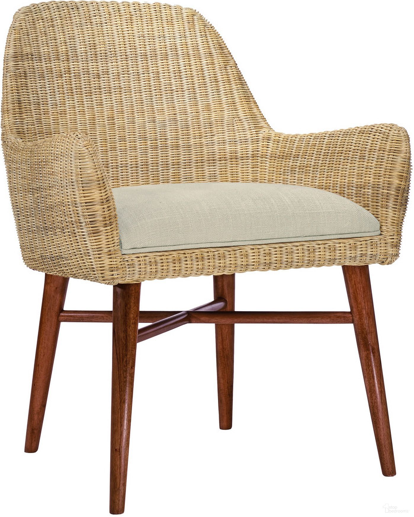 The appearance of Ingenue Arm Chair In Flax designed by Century Furniture in the modern / contemporary interior design. This flax piece of furniture was selected by 1StopBedrooms from Curate Collection to add a touch of cosiness and style into your home. Sku: CT6001A-FL. Material: Wicker. Chair Type: Arm Chair.
