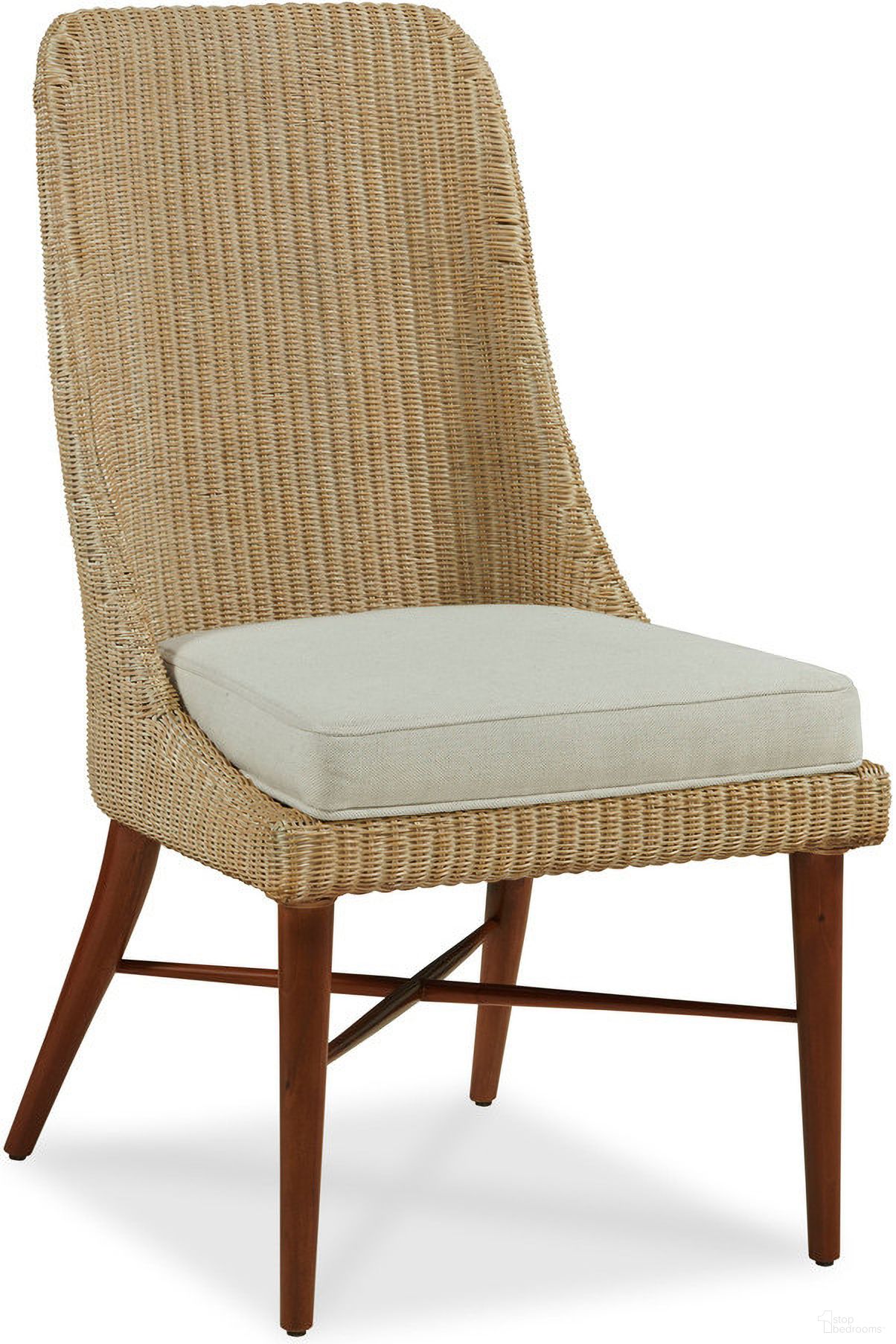The appearance of Ingenue Side Chair In Flax designed by Century Furniture in the modern / contemporary interior design. This flax piece of furniture  was selected by 1StopBedrooms from Curate Collection to add a touch of cosiness and style into your home. Sku: CT6001S-FL. Material: Wicker. Chair Type: Side Chair.