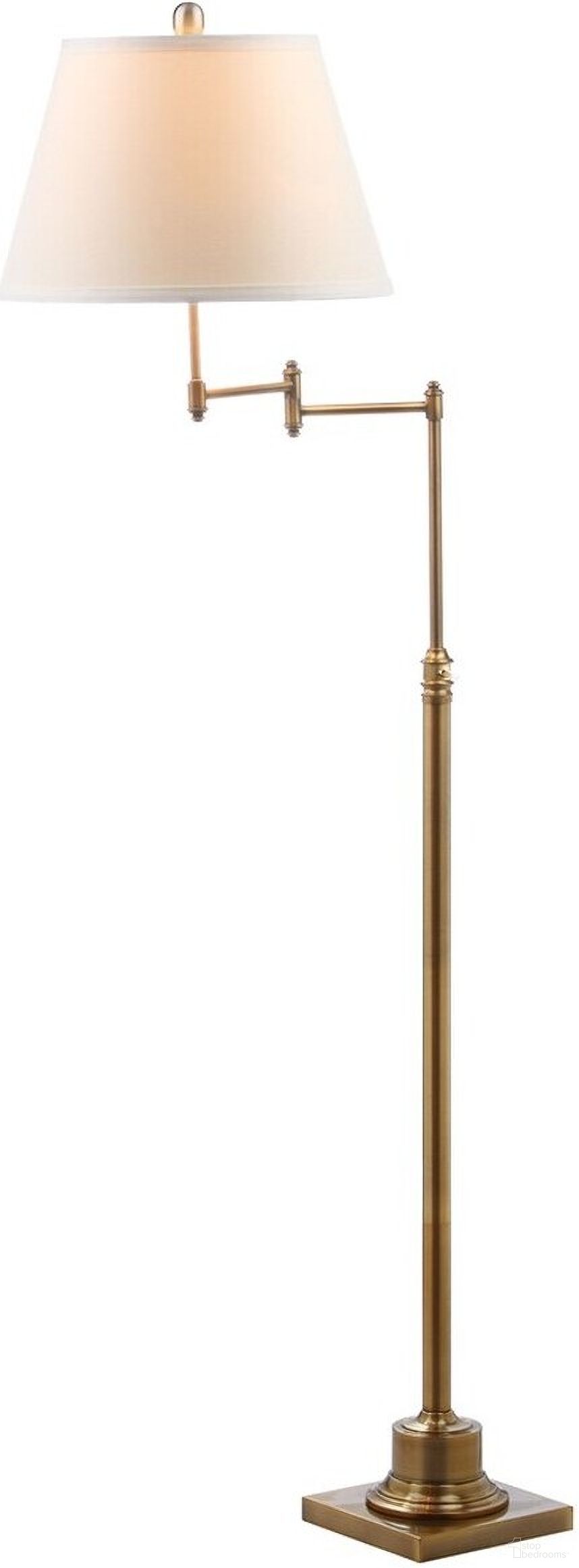 The appearance of Ingram Gold 68.5 Inch Adjustable Swivel Floor Lamp designed by Safavieh in the traditional interior design. This gold piece of furniture  was selected by 1StopBedrooms from Safavieh LIT Collection to add a touch of cosiness and style into your home. Sku: LIT4301A. Material: Iron.