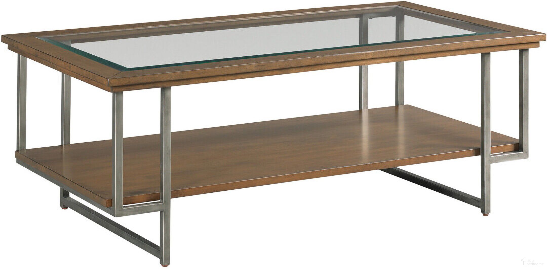 The appearance of Ingrid Rectangular Coffee Table In Bronze designed by Hammary in the modern / contemporary interior design. This bronze piece of furniture  was selected by 1StopBedrooms from Ingrid Collection to add a touch of cosiness and style into your home. Sku: 260-910. Material: Wood.