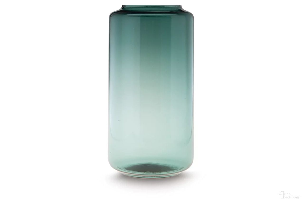 The appearance of Inisland Vase In Teal designed by Signature Design by Ashley in the modern / contemporary interior design. This teal piece of furniture  was selected by 1StopBedrooms from Inisland Collection to add a touch of cosiness and style into your home. Sku: A2000798. Material: Glass.