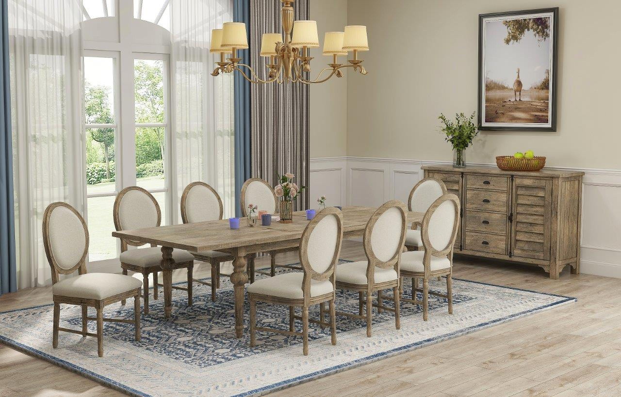 Interlude Butterfly Dining Room Set In Sandstone Buff