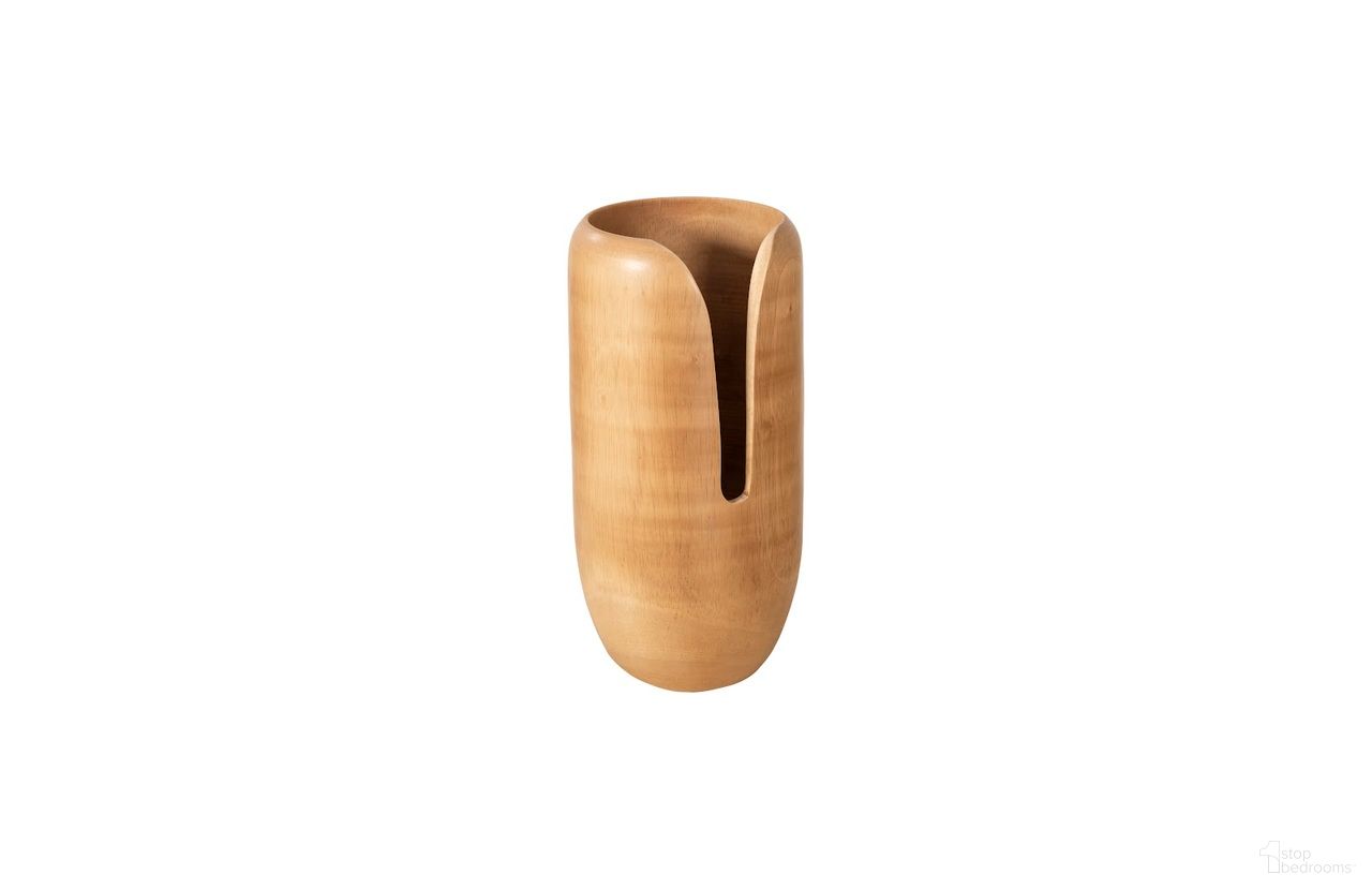 Interval Mango Wood Small Vase In Natural Wood