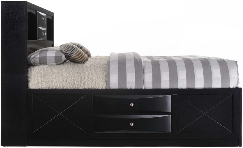 Acme Ireland King Bed with Storage in Black India