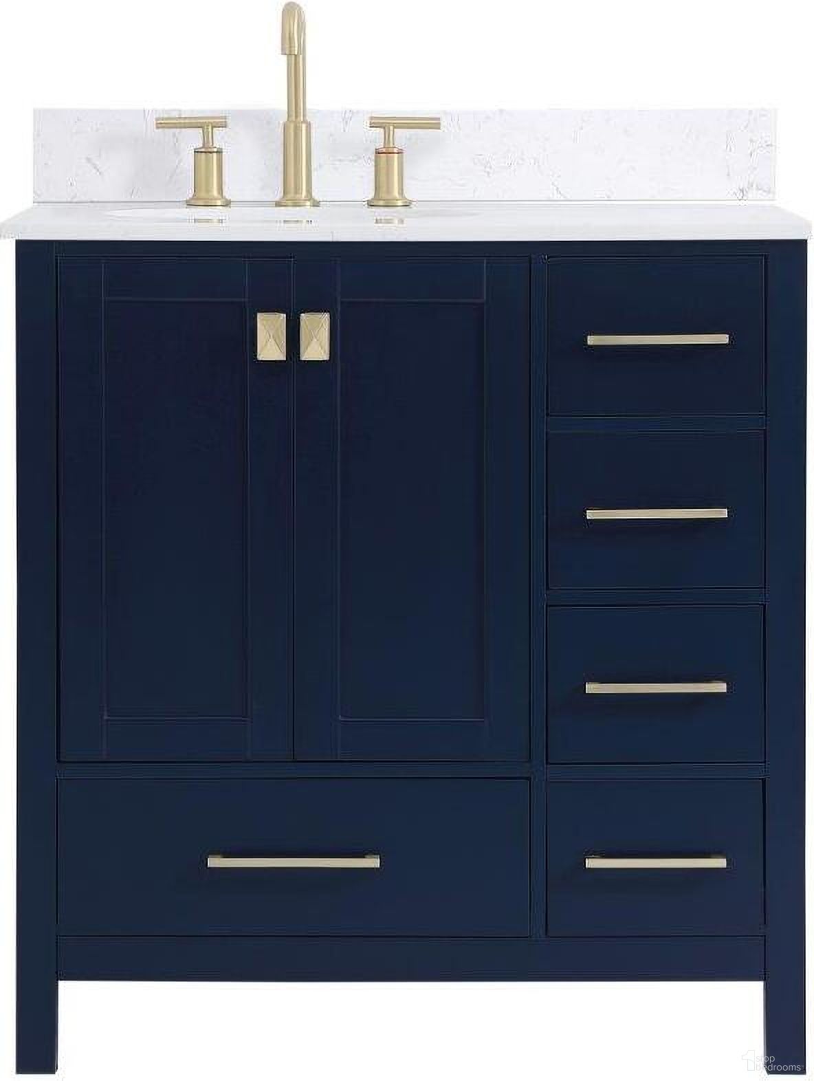 The appearance of Irene 32 Inch Single Bathroom Vanity In Blue With Backsplash designed by Elegant Lighting in the traditional interior design. This blue piece of furniture was selected by 1StopBedrooms from Irene Collection to add a touch of cosiness and style into your home. Sku: VF18832BL-BS. Material: Wood.