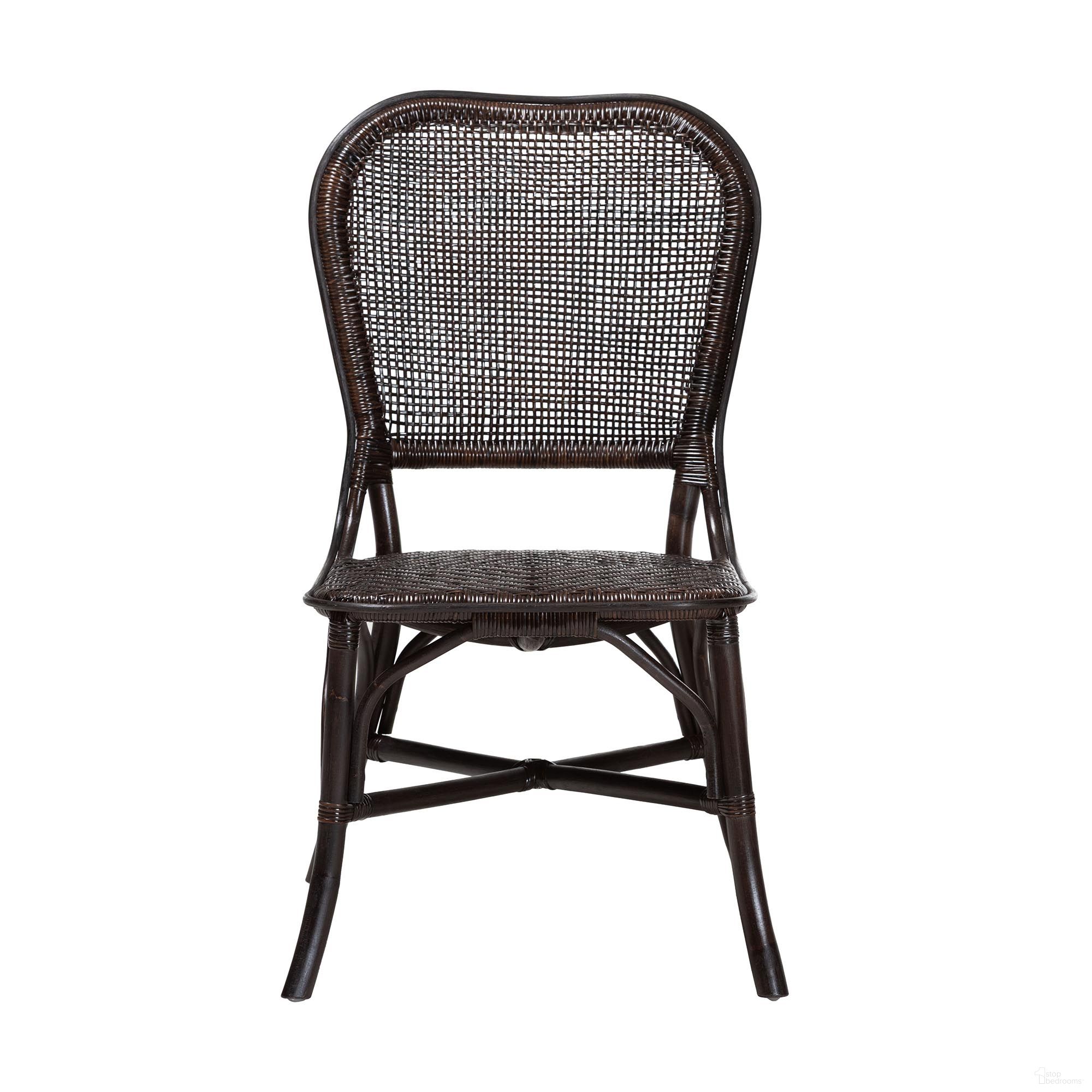 The appearance of Irene Natural Rattan Handwoven Wicker Dining Chair with Lattice Backrest In White and Espresso designed by Baxton Studio in the coastal interior design. This white/espresso piece of furniture  was selected by 1StopBedrooms from Irene Collection to add a touch of cosiness and style into your home. Sku: Irene-Coffee Bean-Rattan-DC. Material: Natural Rattan. Chair Type: Side Chair.