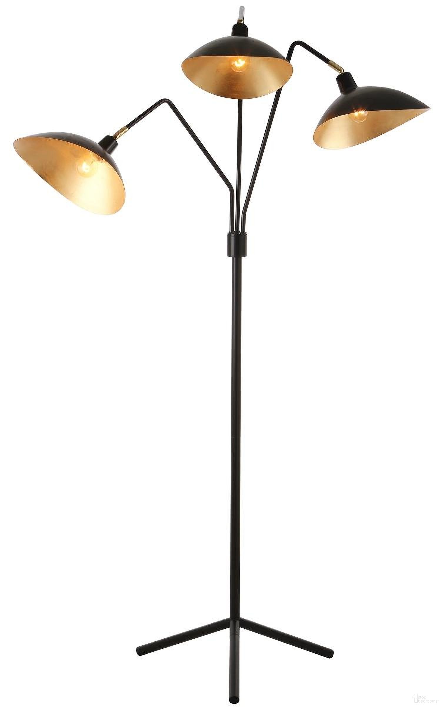 Iris Black and Gold 69.5 Inch Floor Lamp