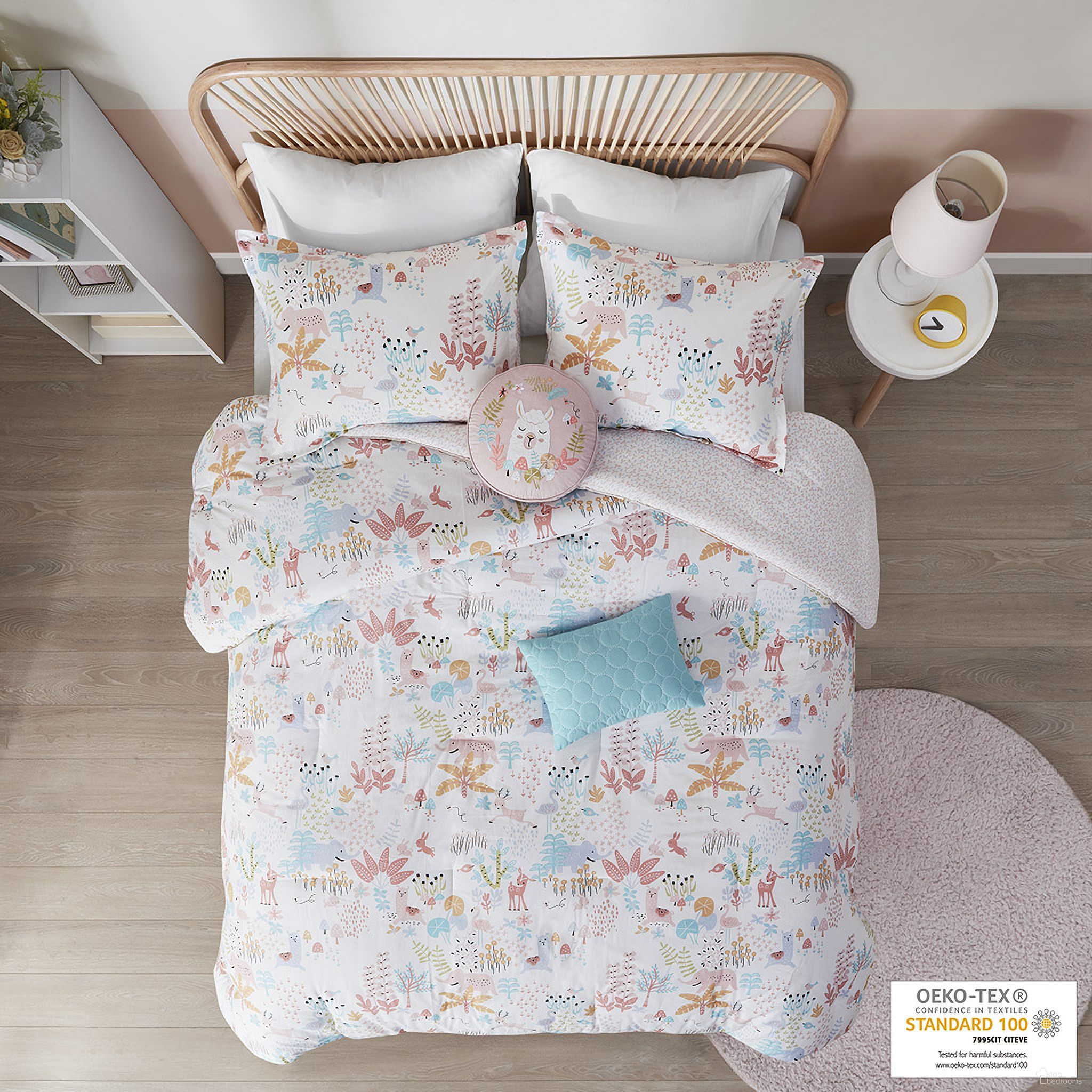 The appearance of Iris Cotton Printed 4 Piece Twin Comforter Set In Blush designed by Olliix in the transitional interior design. This blush piece of furniture was selected by 1StopBedrooms from Iris Collection to add a touch of cosiness and style into your home. Sku: UHK10-0156. Bed Size: Twin. Material: Cotton.