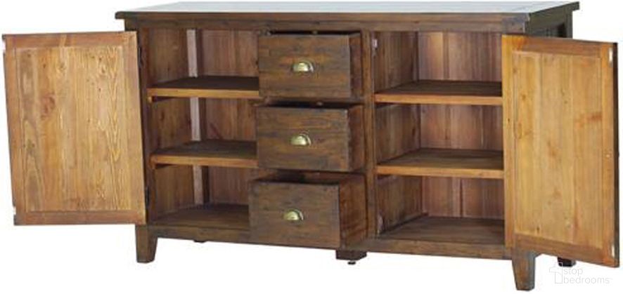 The appearance of Irish Coast Large Sideboard In African Dusk designed by LH Imports in the traditional interior design. This brown piece of furniture was selected by 1StopBedrooms from Irish Coast Collection to add a touch of cosiness and style into your home. Sku: ICD003B-AD. Material: Pine.