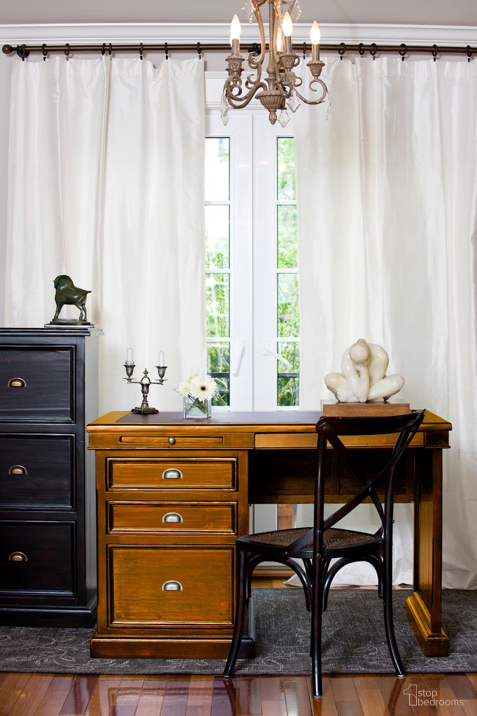 The appearance of Irish Coast Lifestyle Single Desk In African Dusk designed by LH Imports in the traditional interior design. This brown piece of furniture was selected by 1StopBedrooms from Irish Coast Collection to add a touch of cosiness and style into your home. Sku: LS002S-AD. Material: Pine.