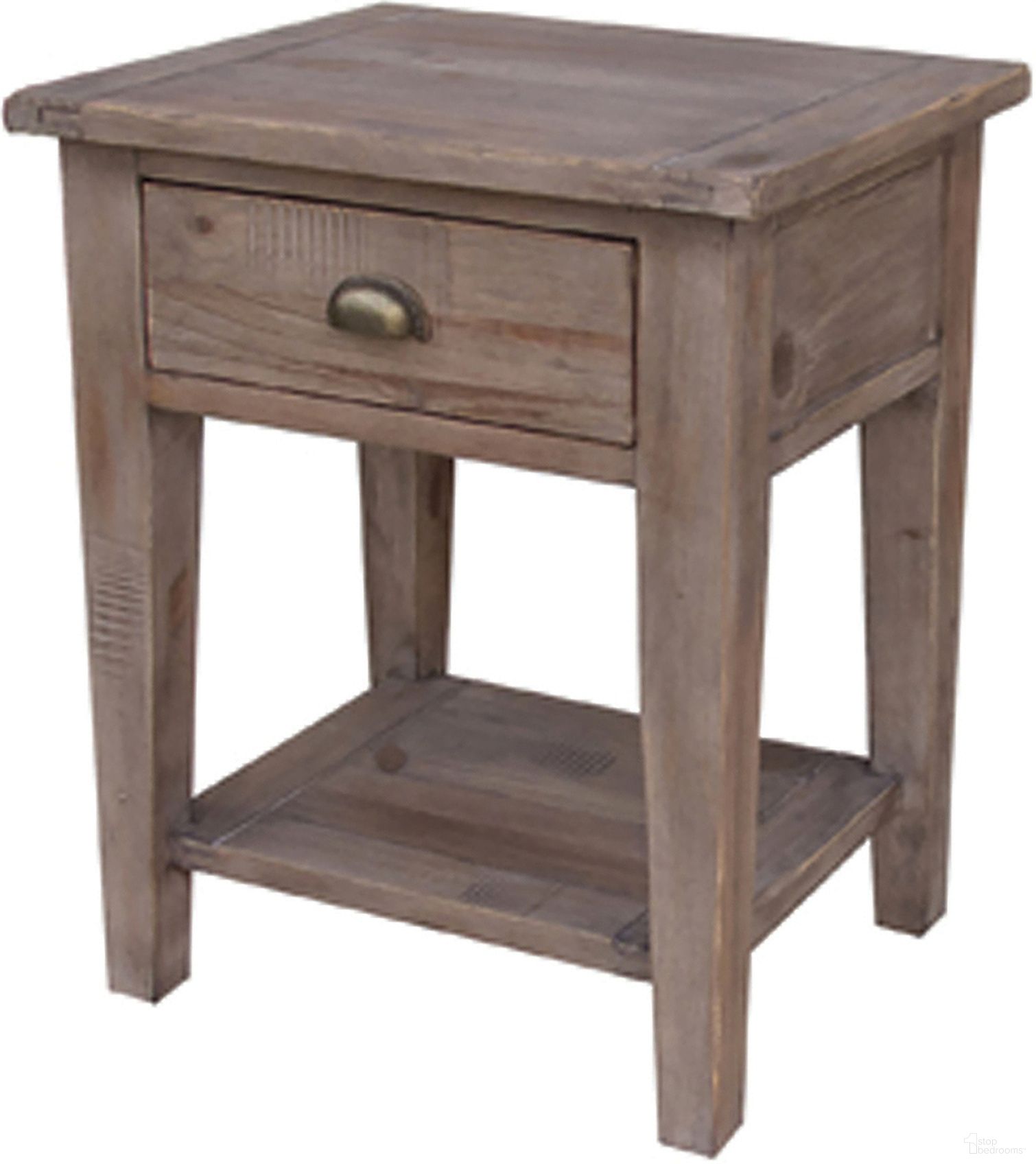 The appearance of Irish Coast Small Side Table In Sundried designed by LH Imports in the traditional interior design. This light brown piece of furniture was selected by 1StopBedrooms from Irish Coast Collection to add a touch of cosiness and style into your home. Sku: ICA033-SD. Material: Pine.